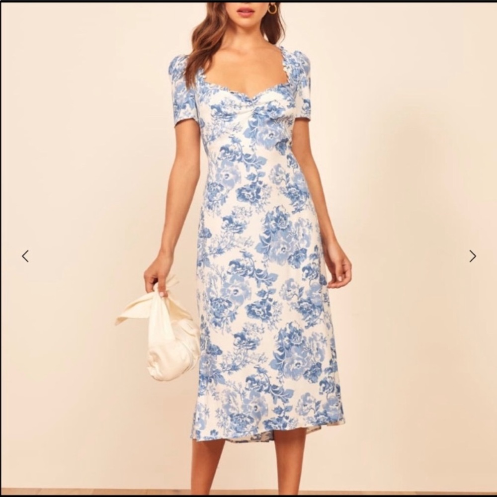 Reformation Dress - Blue and White …